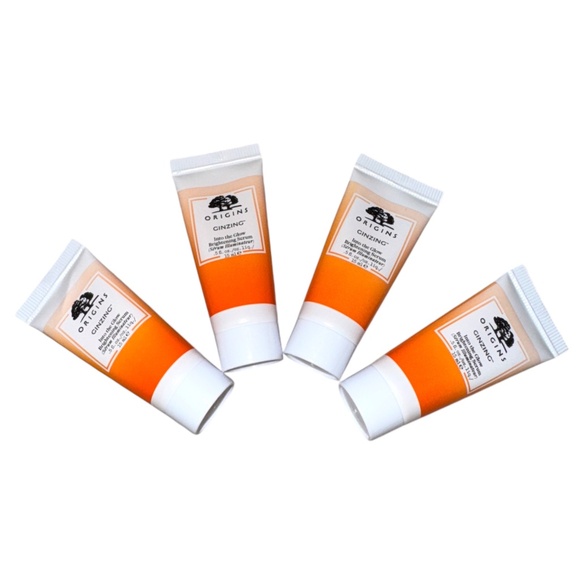 NWT Origins Ginzing Into the Glow Brightening Serum Set of 4 Travel Size 2 Fl Oz - Picture 6 of 6